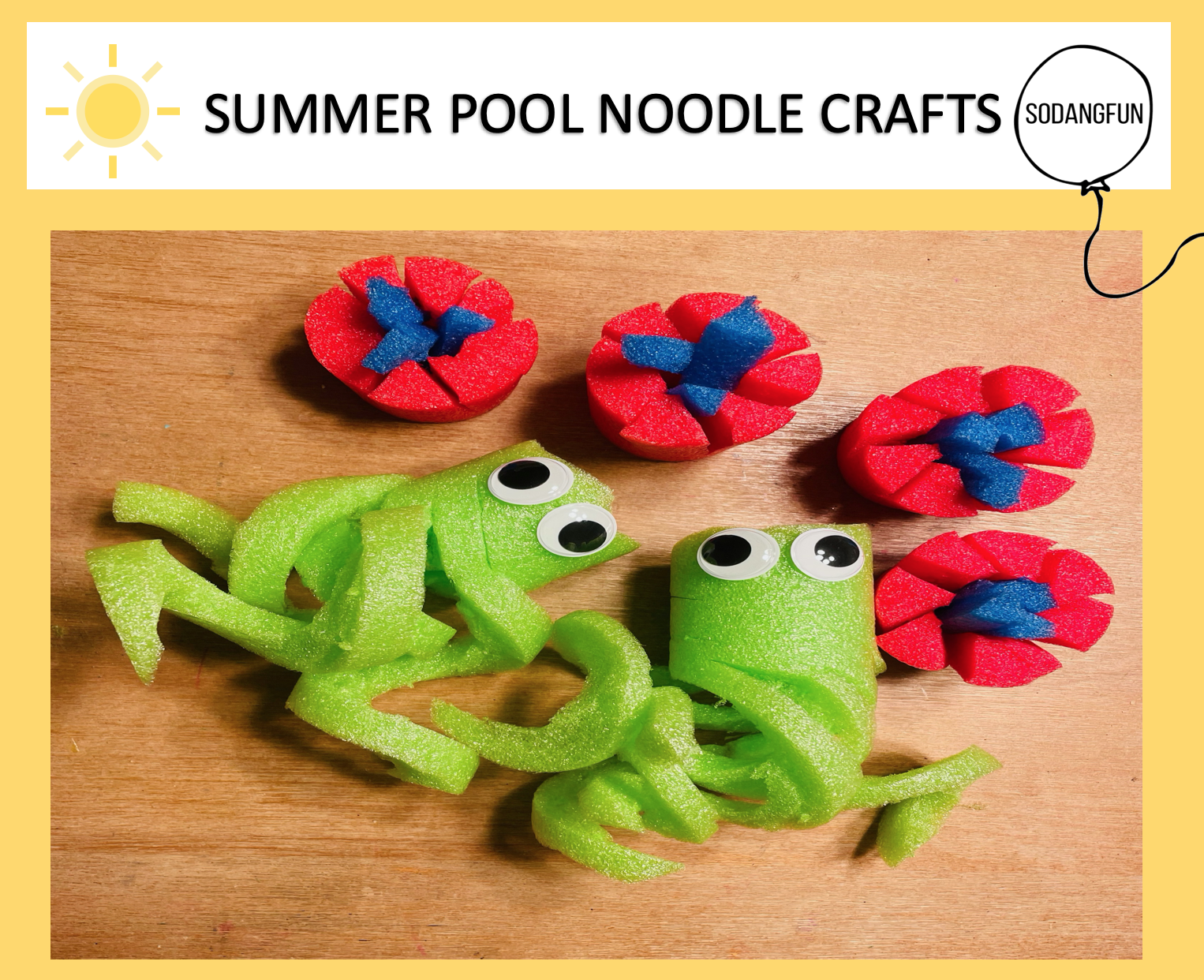 Summer Pool Noodle Crafts - So Dang Fun